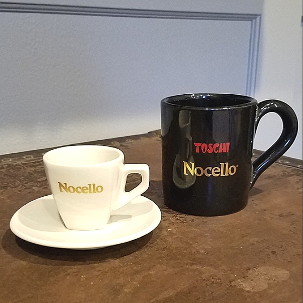 🇮🇹☕ 2 Italian Ceramic Nocello Mugs ☕🇮🇹